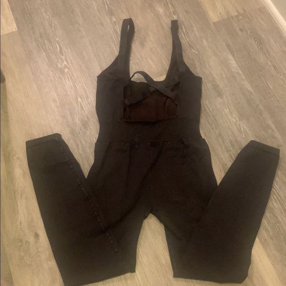 Free People Movement Good Karma Onesie In Washed Black - Picture 8 of 12